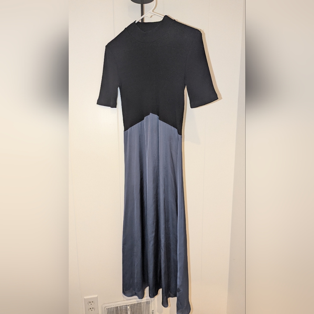 Zara Black and Blue Maxi Dress - US M